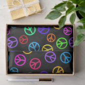 Retro Peace Sign Patroon Tissuepapier (Geschenk)