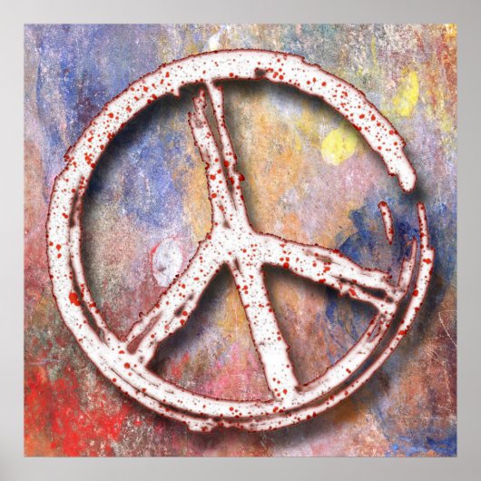 RETRO PEACE SIGN-POSTER POSTER (Voorkant)