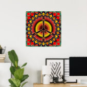 RETRO PEACE SIGN POSTER PRINT (Bureau à domicile)