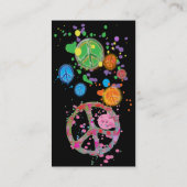 RETRO PEACE SIGN-VISITEKAARTJES VISITEKAARTJE (Achterkant)