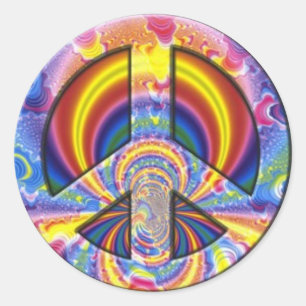 Retro Peace Stickers