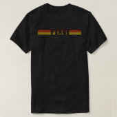 Retro Peace Stripes Zonsondergang Cutout T-shirt (Design voorkant)