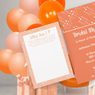 Retro Peach MCM Mid-Century Modern Game Kaart