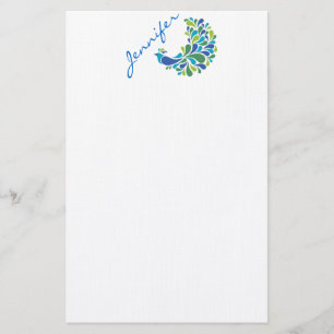 Retro Peacock Briefpapier