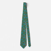 Retro Peacock Pattern Stropdas (Voorkant)