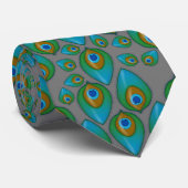Retro Peacock Pattern Stropdas (Opgerold)