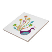 Retro Peacock Tegeltje (Zijkant)