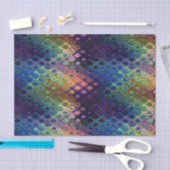 Retro Peacock Tiles Iridescent Blue Paars Green Tissuepapier (Craft)