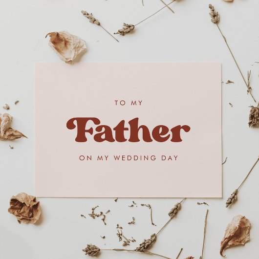 Retro pêche à mon père sur ma carte de jour de mar