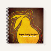 Retro peer persoonlijk kookboek recept notitieboek (Voorkant)