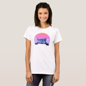 Retro Peking Cute Cat T-shirt (Voorkant volledig)