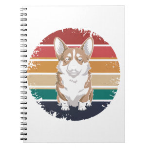 Retro Pembroke Welsh Corgi Lover Dog Gifts Notitieboek