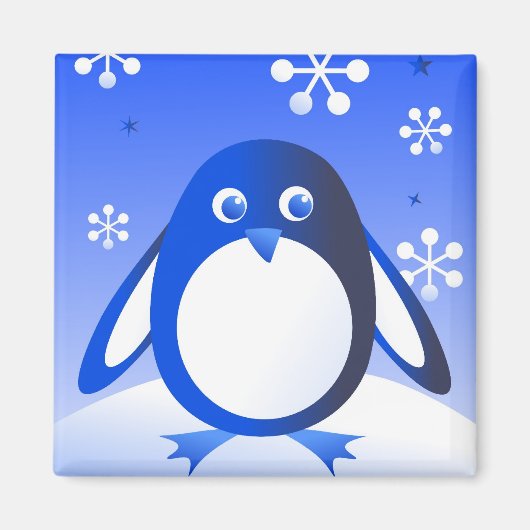 Retro Penguin Magneet (Voorkant)
