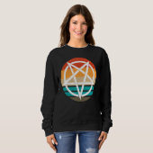 Retro Pentagram Devil 666 Trui (Voorkant volledig)