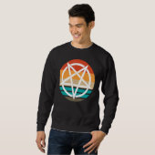 Retro Pentagram Devil 666 Trui (Voorkant volledig)
