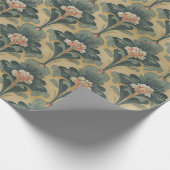 retro peony floral design cadeaupapier (Hoek)