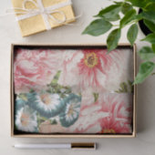 Retro Peony Flower Spring Floral Pattern Tissuepapier (Geschenk)