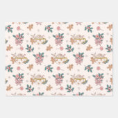 Retro peperkoek koekjes en thee kerst inpakpapier vel (Voorkant)