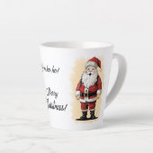 Retro Père Noël Cristmas Latte Mug (Angle droit)