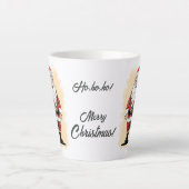 Retro Père Noël Cristmas Latte Mug (Devant)