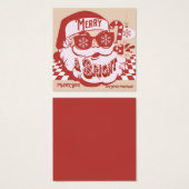 Retro Père Noël Joyeux Merci de Noël brillant (Devant & derrière)