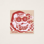 Retro Père Noël Joyeux Merci de Noël brillant (Devant)