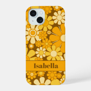 Retro personnalisé les années 70 motif floral