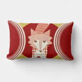 Retro Personnalisé Orange Rouge Stylisé Coussin Fo (Recto)