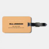 Retro Persoonlijke familienaam horizontaal Bagagelabel (Achterkant horizontaal)