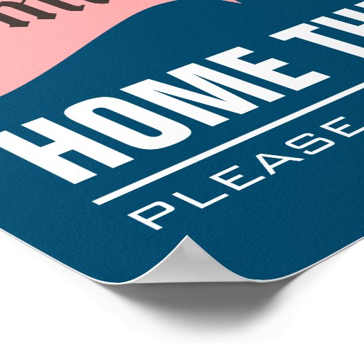 Retro Persoonlijke familienaam thuisbioscoop Poster (Hoek)