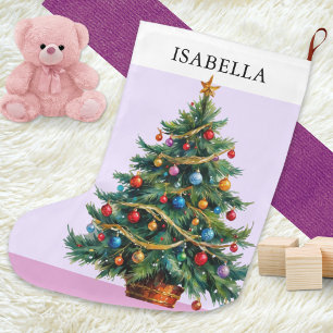 Retro Persoonlijke Festive Kerstboom Grote Kerstsok
