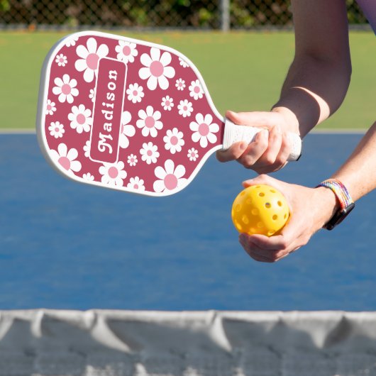 Retro Persoonlijke naam Daisy Pickleball Paddle (Insitu)