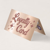 Retro perzik oogschaduw palet loyaliteitskaart visitekaartjes