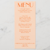 Retro Perzik Sinaasappel Kleurrijke Bold Unieke br Menu (Voorkant)