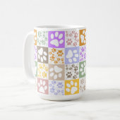 Retro PET-poot geruit Koffiemok (Voorkant links)