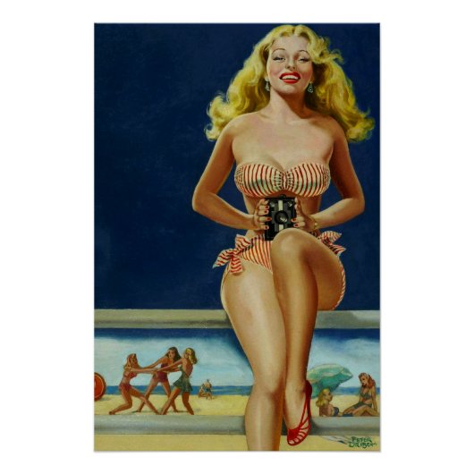  Retro Peter Driben Summer Beach Perfect Poster (Voorkant)