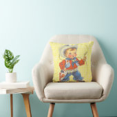 Rétro petit cowboy occidental avec le coussin de (Chaise)