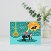 Rétro petite carte postale de cowboy (Debout devant)