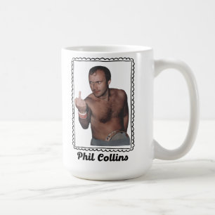 Retro Phil Collins Vintage 80s Muziek Fan Kunst Koffiemok