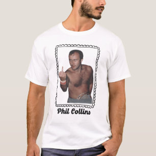 Retro Phil Collins Vintage 80s Muziek Fan Kunst T-shirt