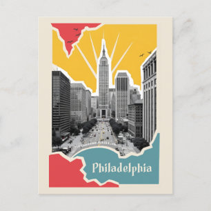 Retro Philadelphia Briefkaart