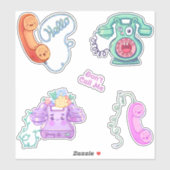 Retro Phones Sticker Pack (Vel)