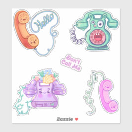 Retro  Phones Sticker Pack