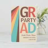 Retro Photo Grad Party Invitation (Debout devant)