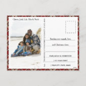 Retro Photo Santa Custom Address Classic Christmas Feestdagenkaart (Achterkant)