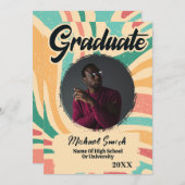 Retro Photo Super 2023 Faire-part de graduation (Devant / Derrière)