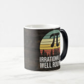 Retro  Pi Day - Irrationeel maar goed afgerond Magische Mok (Voorkant rechts)