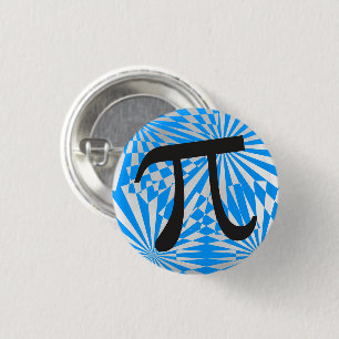 Retro Pi-symbool Ronde Button 3,2 Cm