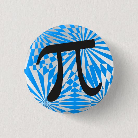 Retro Pi-symbool Ronde Button 3,2 Cm (Voorkant)