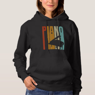 Retro Piano Cool Piano Speler Hoodie